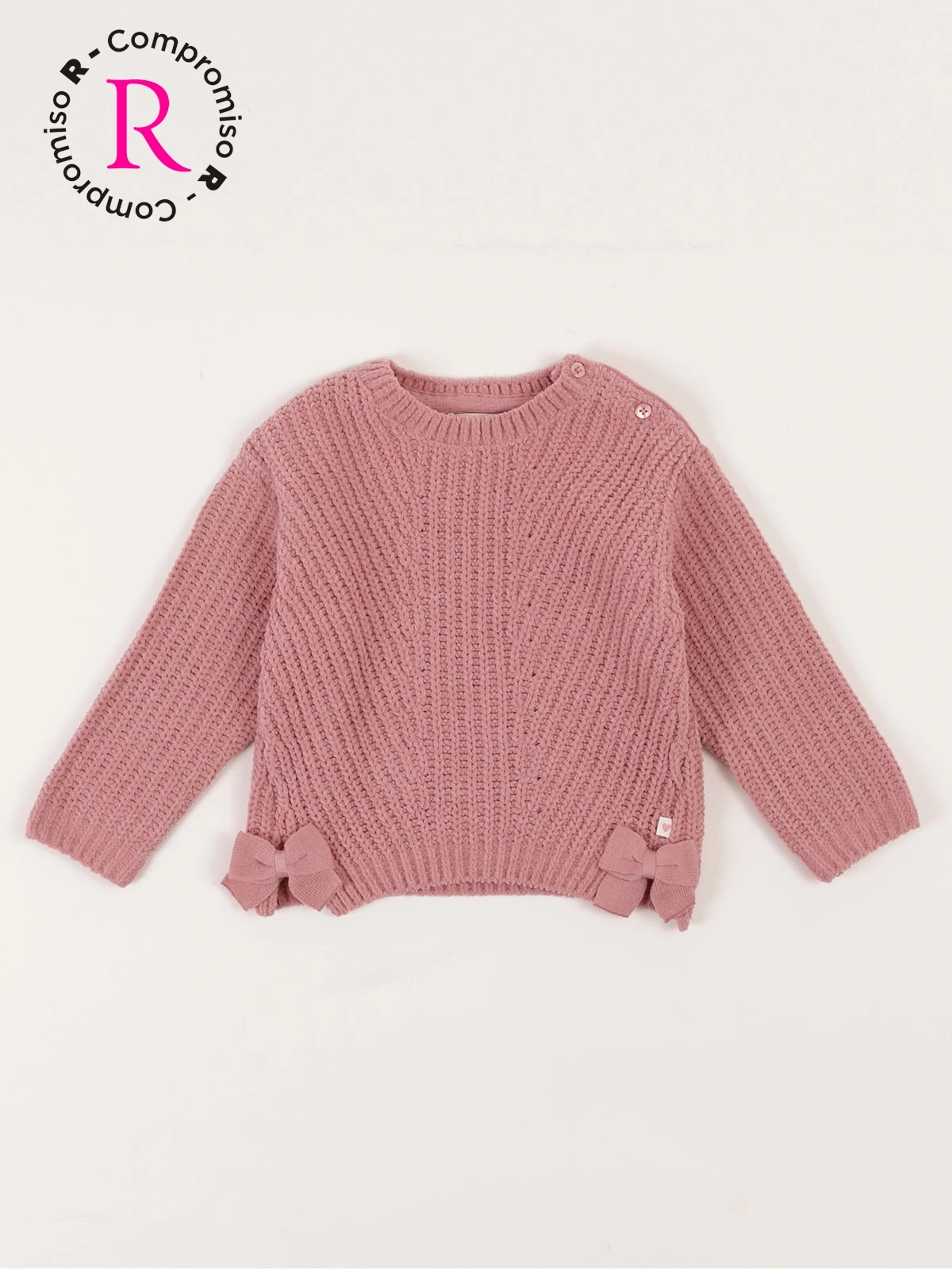 SWEATER NIÑA BABY HARVEST CINTAS A LOS LADOS - 1