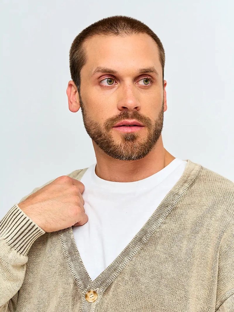 CARDIGAN HOMBRE INDEX ALGODÓN LAVADO - 3