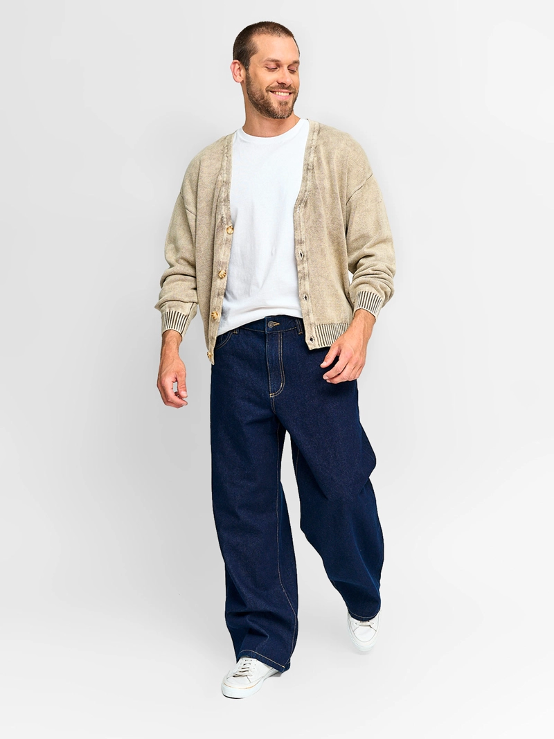 CARDIGAN HOMBRE INDEX ALGODÓN LAVADO - 4
