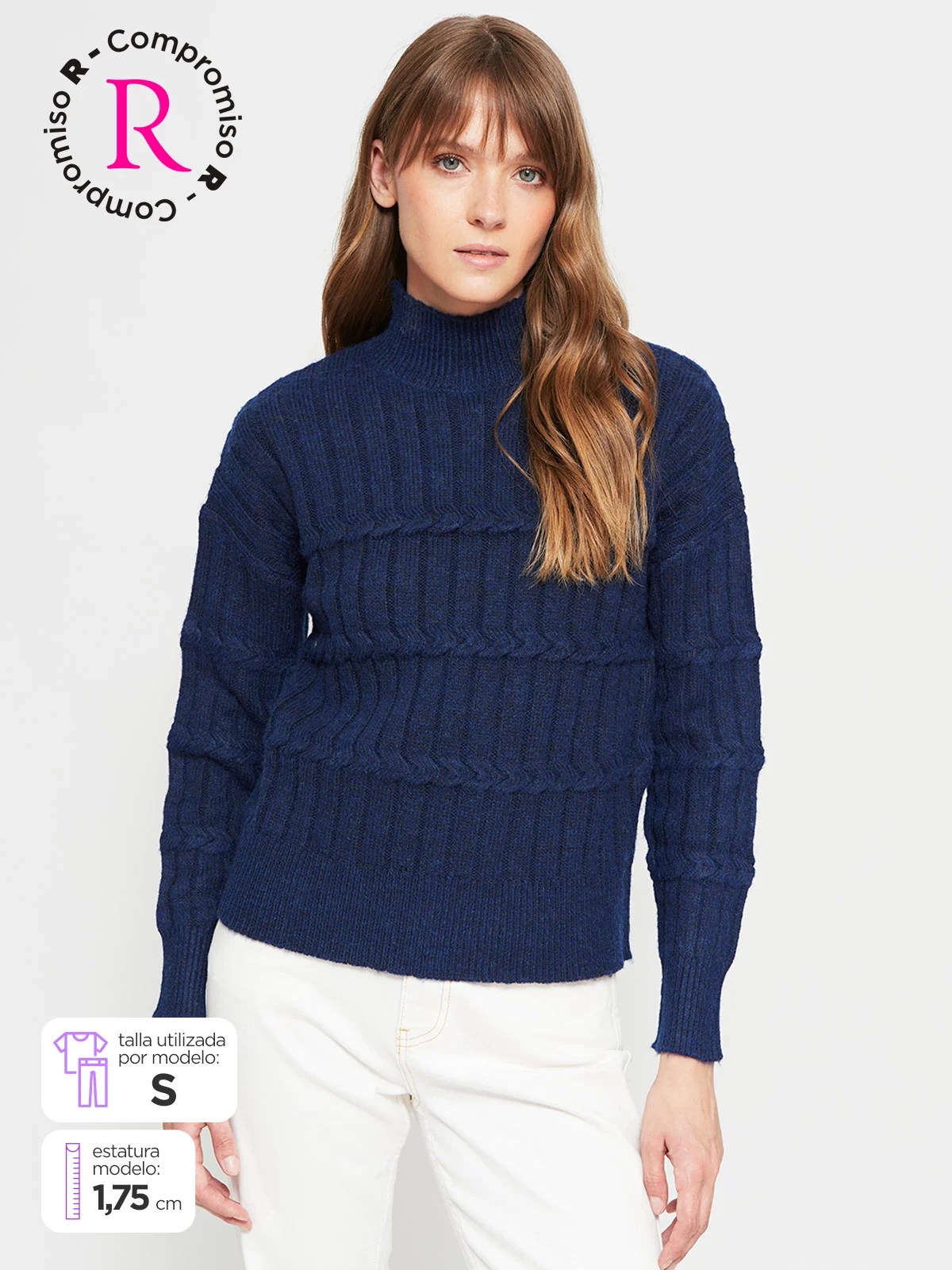 SWEATER MUJER REGATTA MANGA LARGA TRENZADO