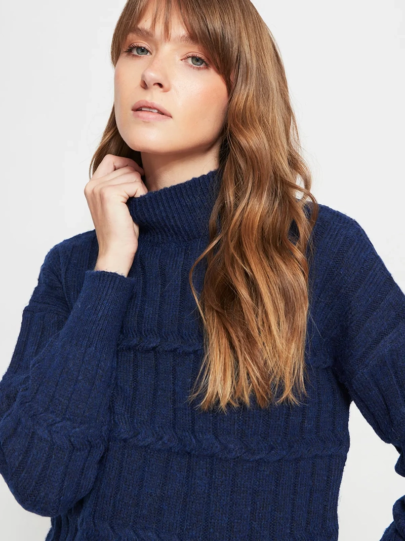 SWEATER MUJER REGATTA MANGA LARGA TRENZADO - 3