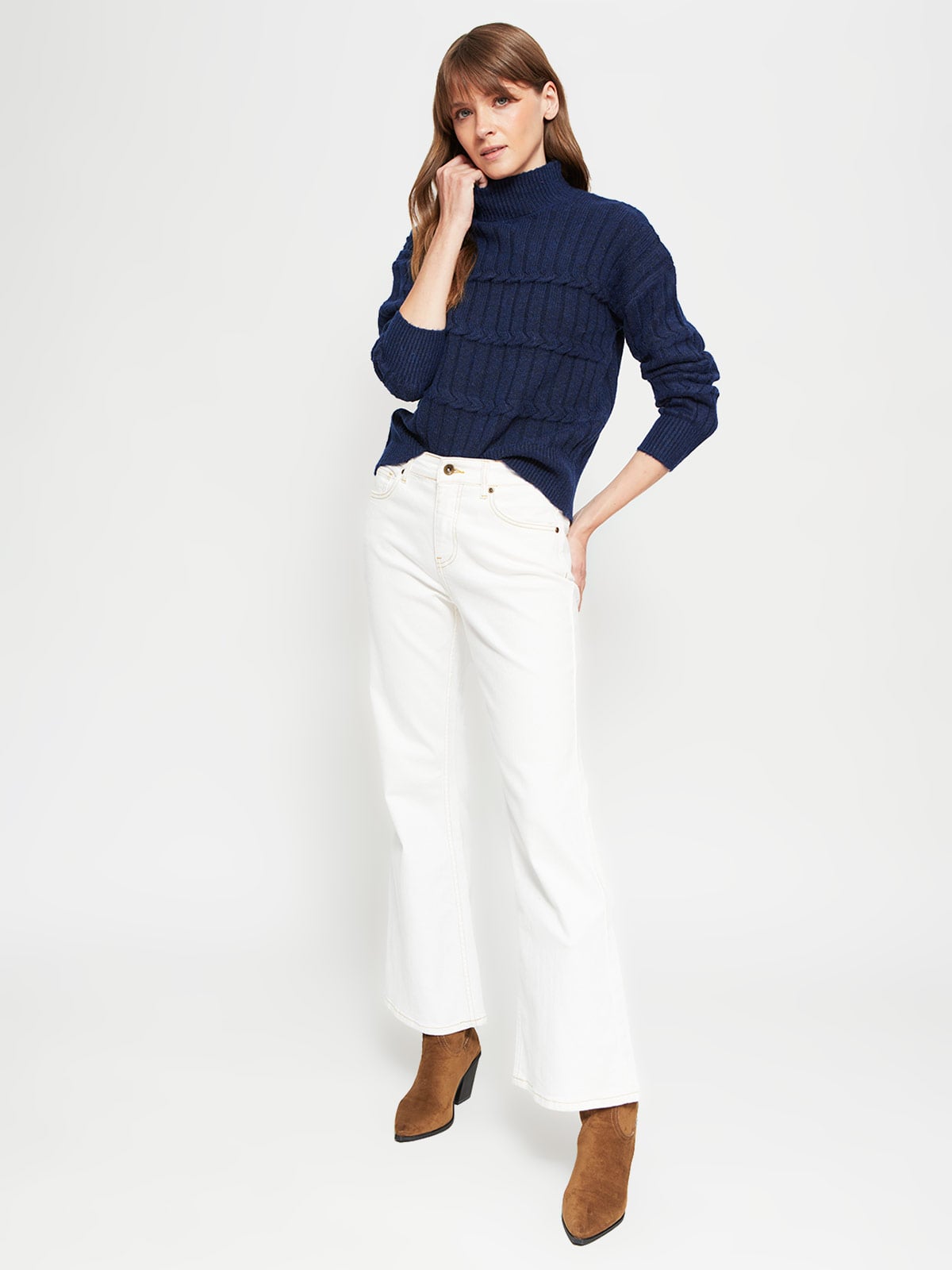 SWEATER MUJER REGATTA MANGA LARGA TRENZADO - 4
