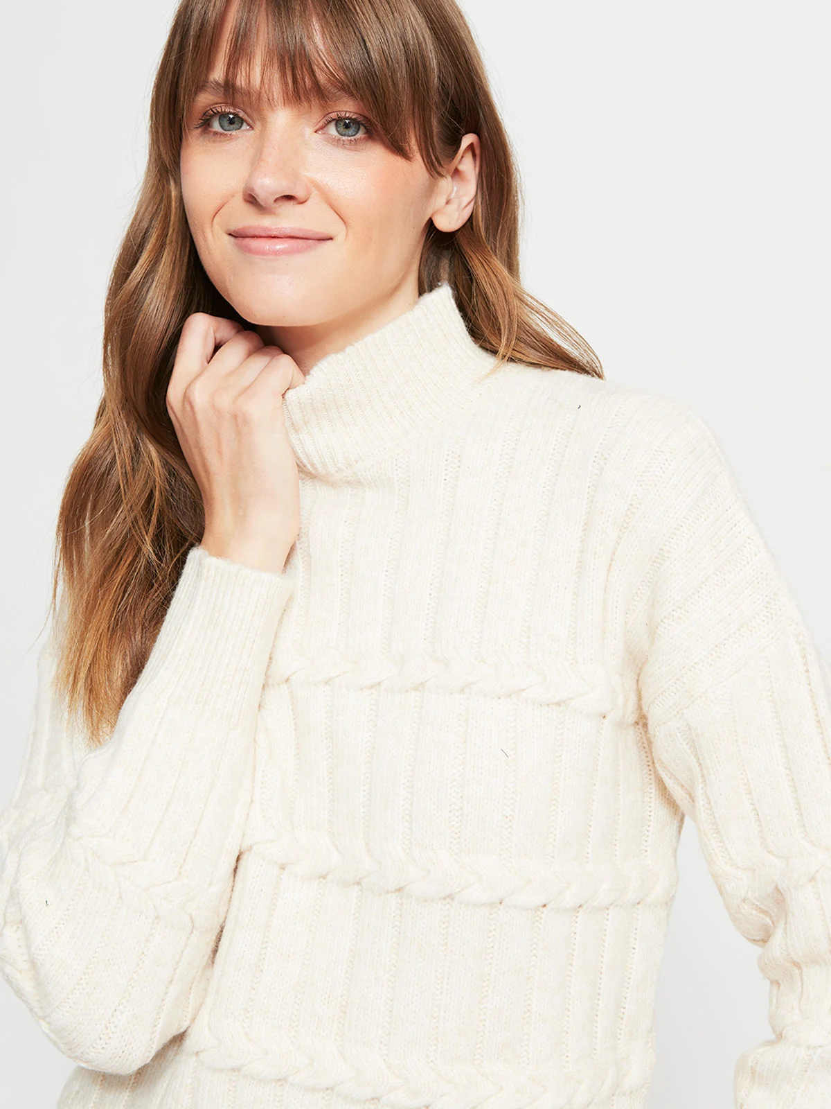 SWEATER MUJER REGATTA MANGA LARGA TRENZADO - 3