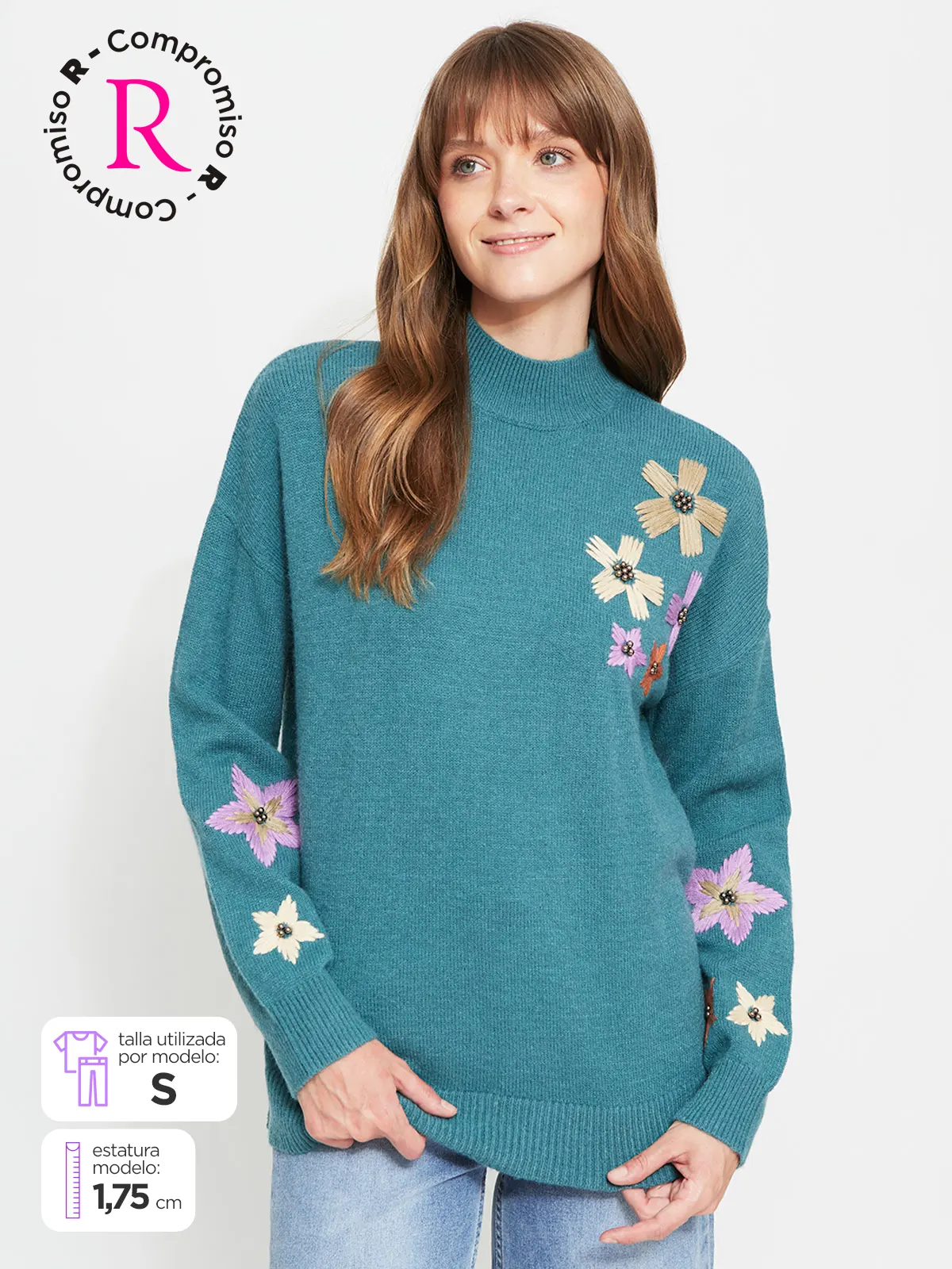 SWEATER MUJER AZIZ CUELLO TORTUGA - 1