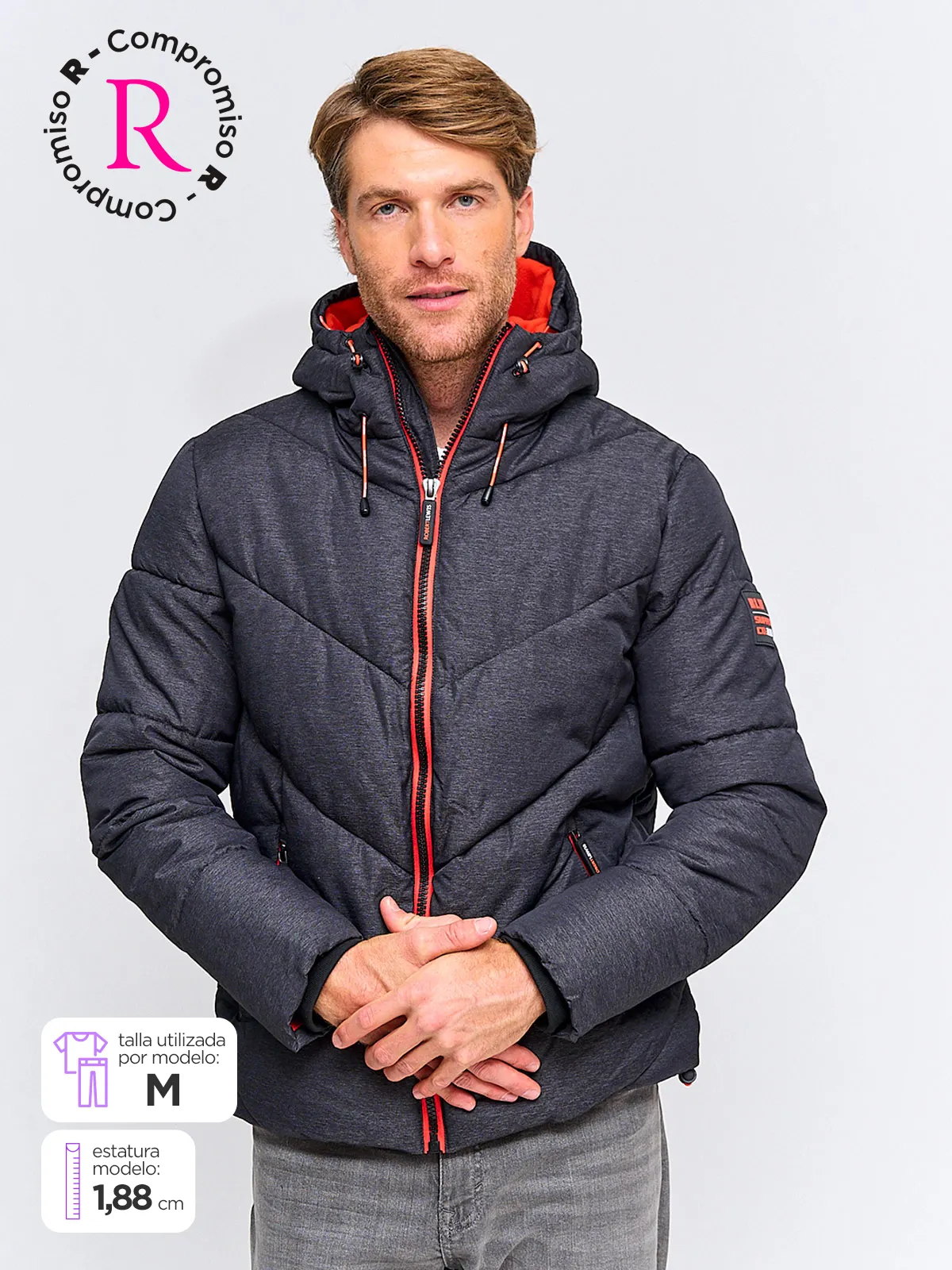 PARKA HOMBRE ROBERT LEWIS PUFFA GORRO - 1