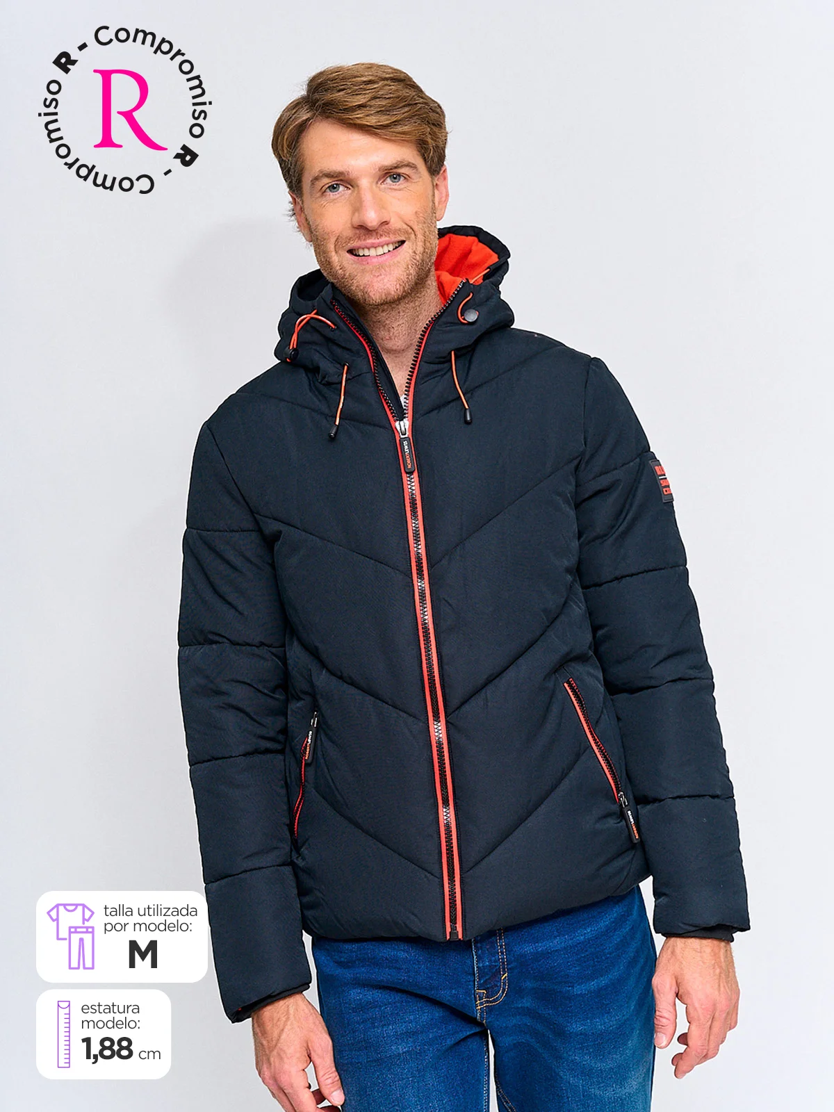 PARKA HOMBRE ROBERT LEWIS PUFFA GORRO - 1