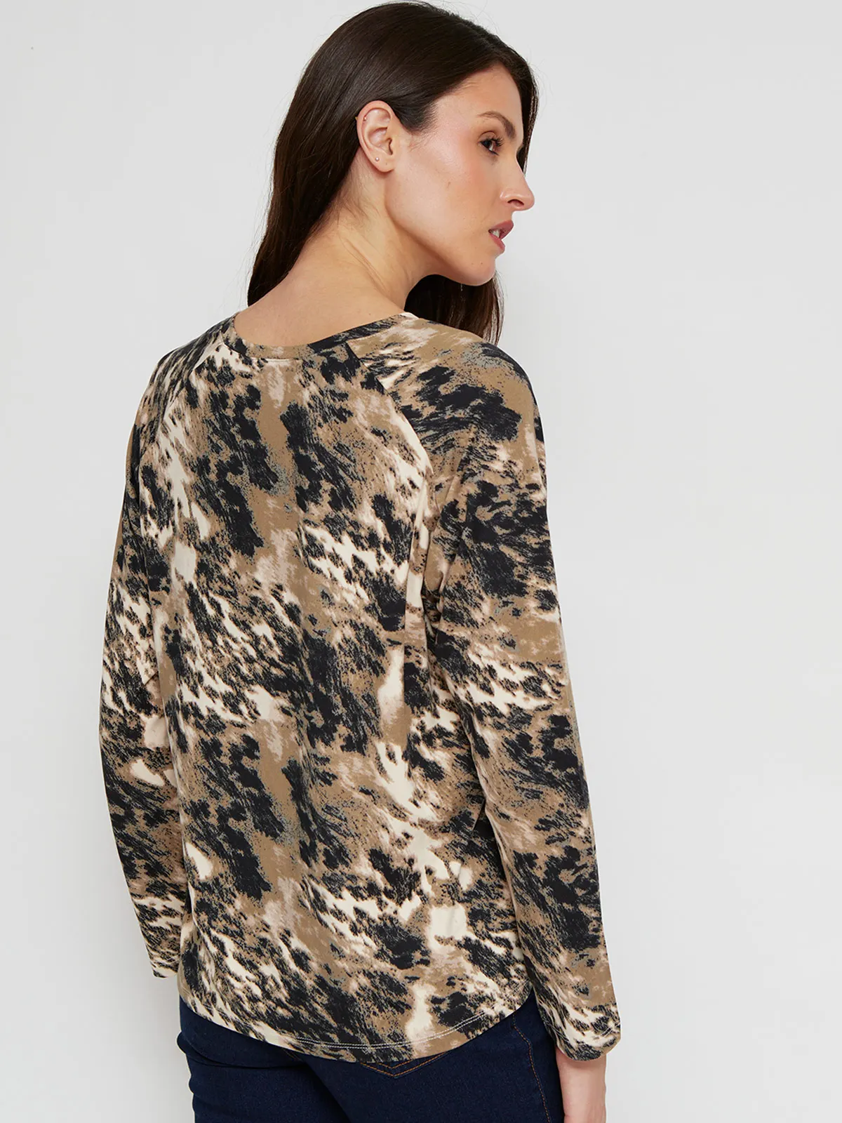 POLERA MUJER AZIZ MANGA LARGA ESTAMPADA - 2