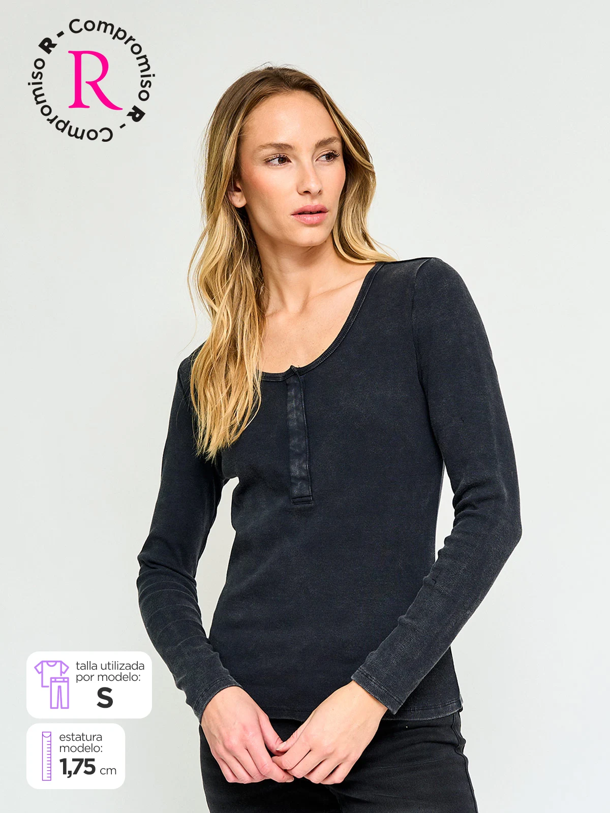 POLERA MUJER BARBADOS ALGODÓN LAVADA - 1