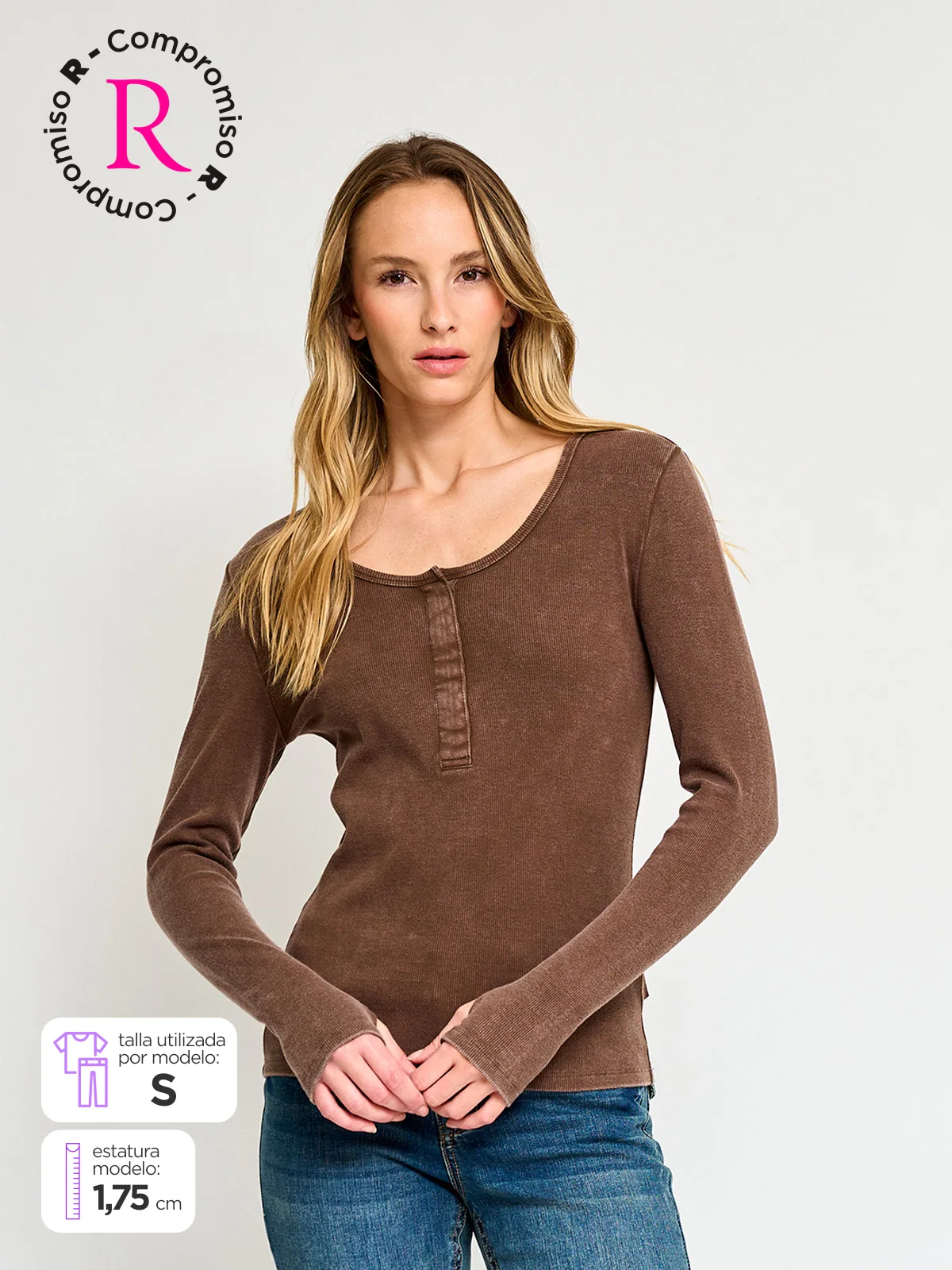 POLERA MUJER BARBADOS ALGODÓN LAVADA - 1