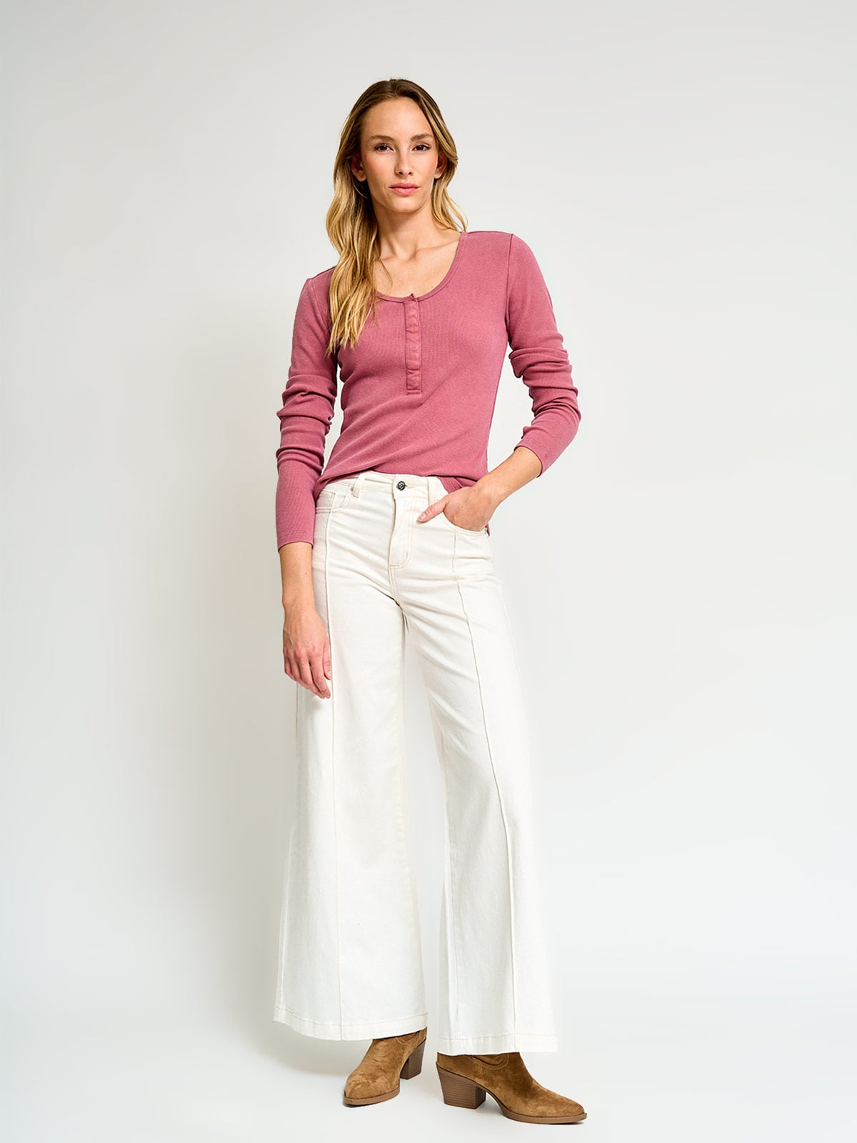 POLERA MUJER BARBADOS ALGODÓN LAVADA - 4