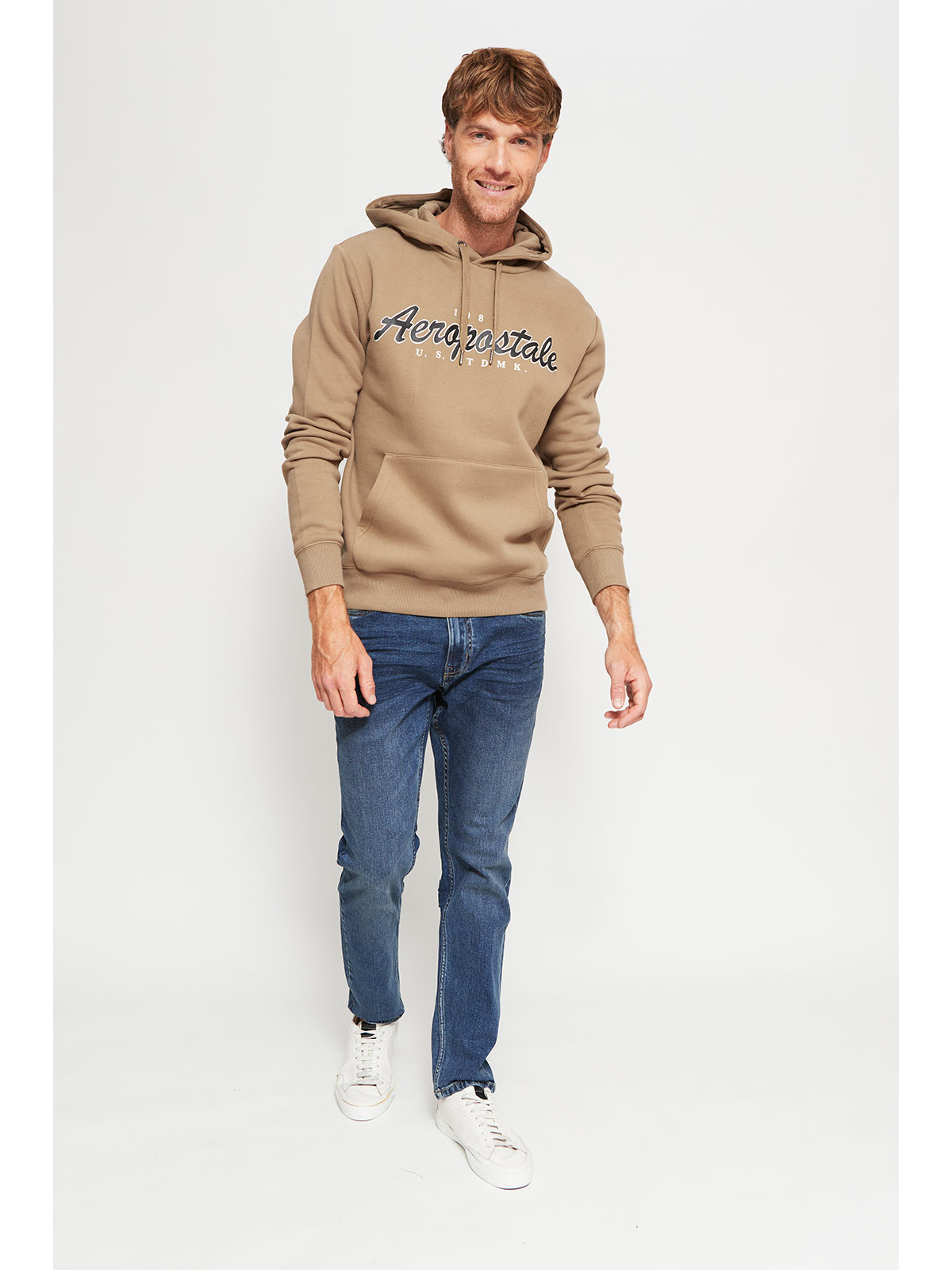 POLERÓN HOMBRE AEROPOSTALE ALGODÓN GORRO ESTAMPADO - 4