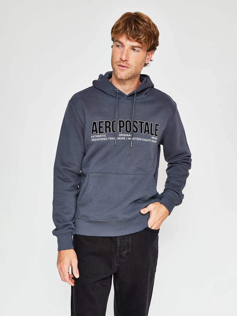 POLERÓN HOMBRE AEROPOSTALE ALGODÓN ESTAMPADO CAPUCHA - 1