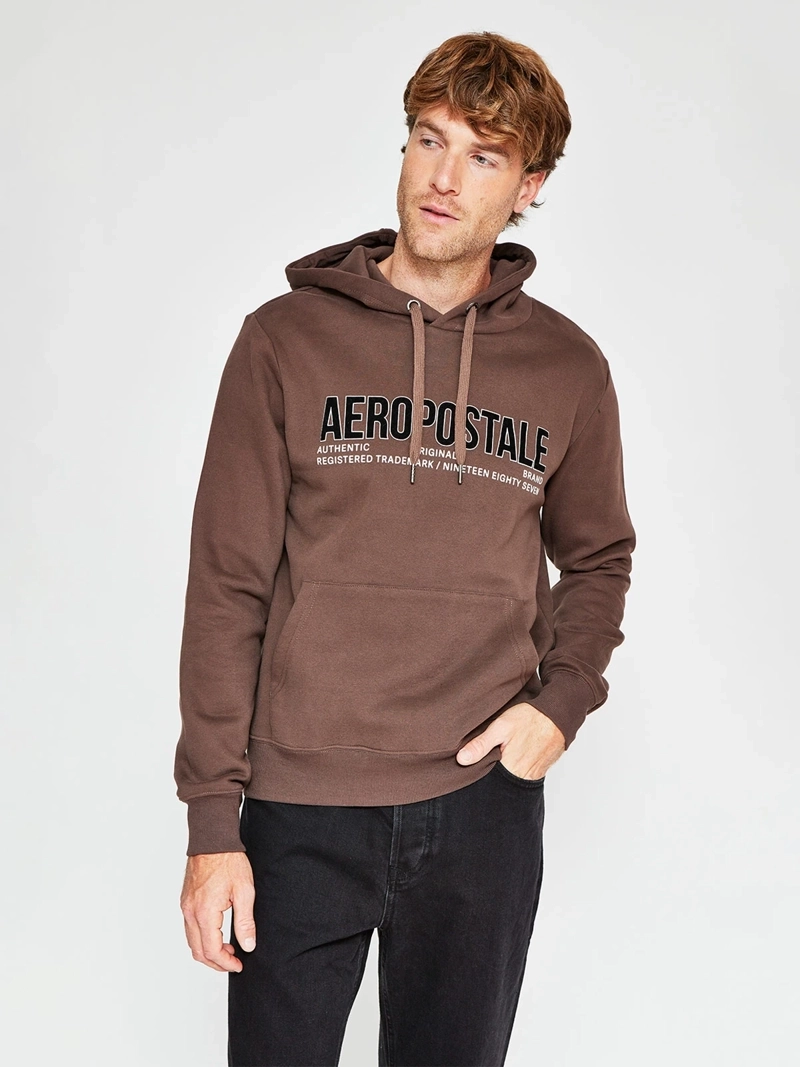 POLERÓN HOMBRE AEROPOSTALE ALGODÓN ESTAMPADO CAPUCHA - 1