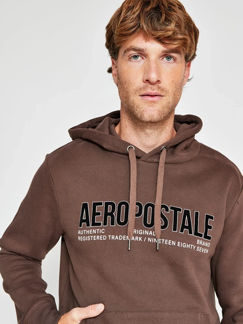 POLERÓN HOMBRE AEROPOSTALE ALGODÓN ESTAMPADO CAPUCHA - 3