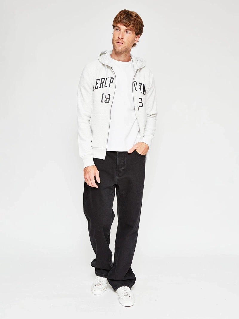 POLERÓN HOMBRE AEROPOSTALE ALGODÓN ESTAMPADO CIERRE - 4