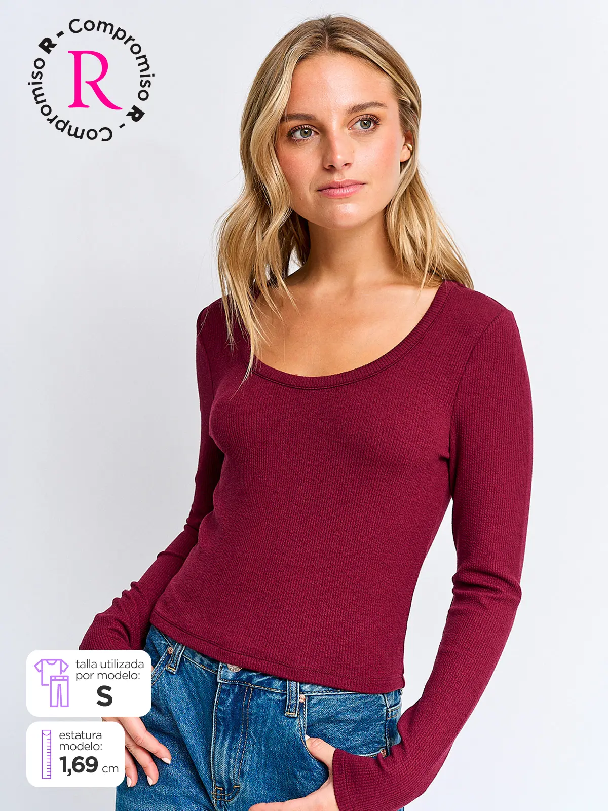POLERA MUJER INDEX MANGA LARGA BÁSICA - 1