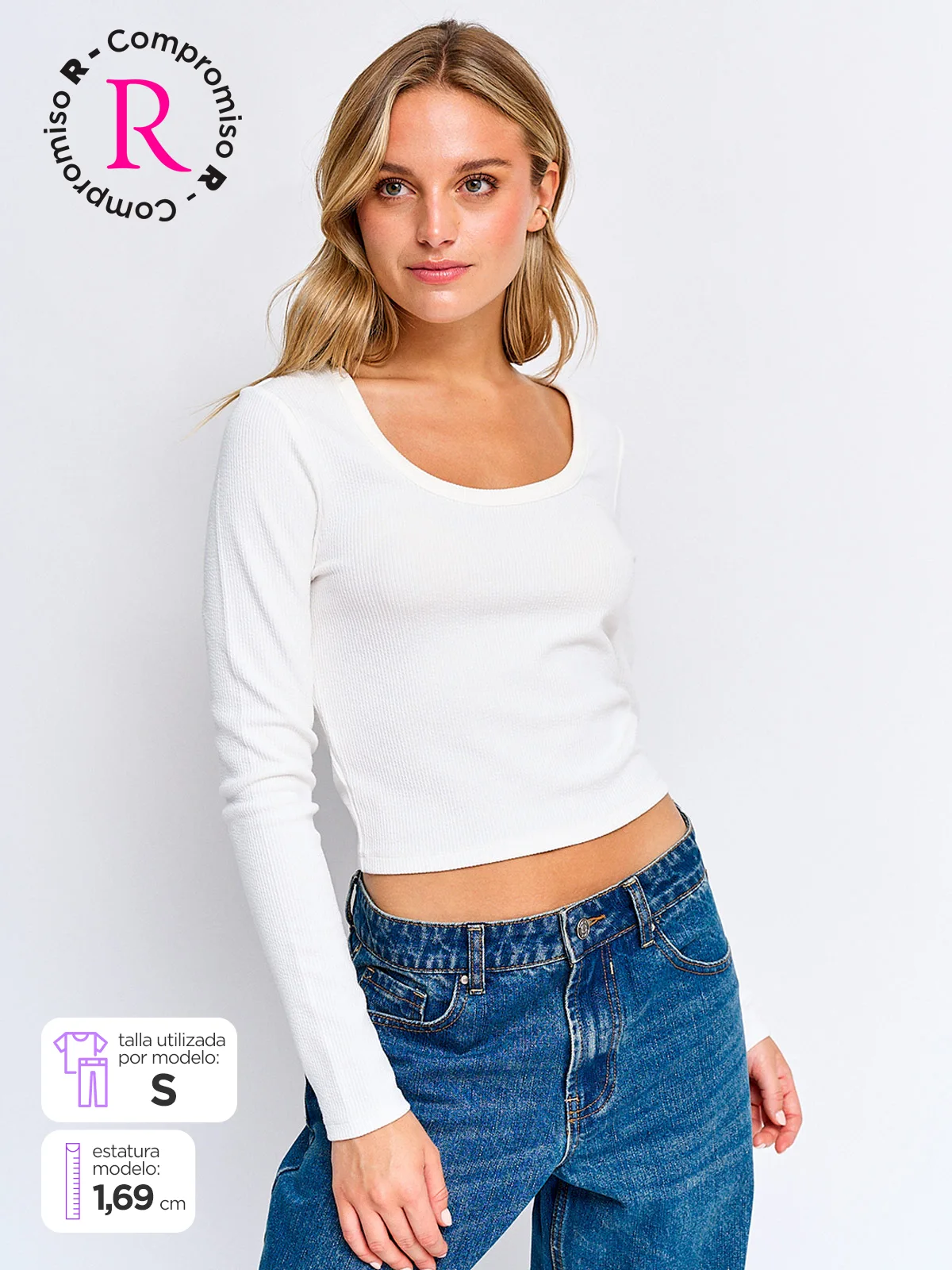 POLERA MUJER INDEX MANGA LARGA BÁSICA - 1