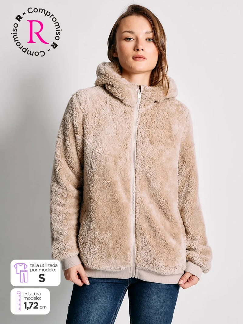 POLERÓN MUJER INDEX MANGA LARGA SHERPA - 1