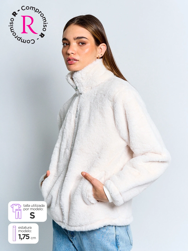POLERÓN MUJER INDEX MANGA LARGA BÁSICO PELUDO - 1