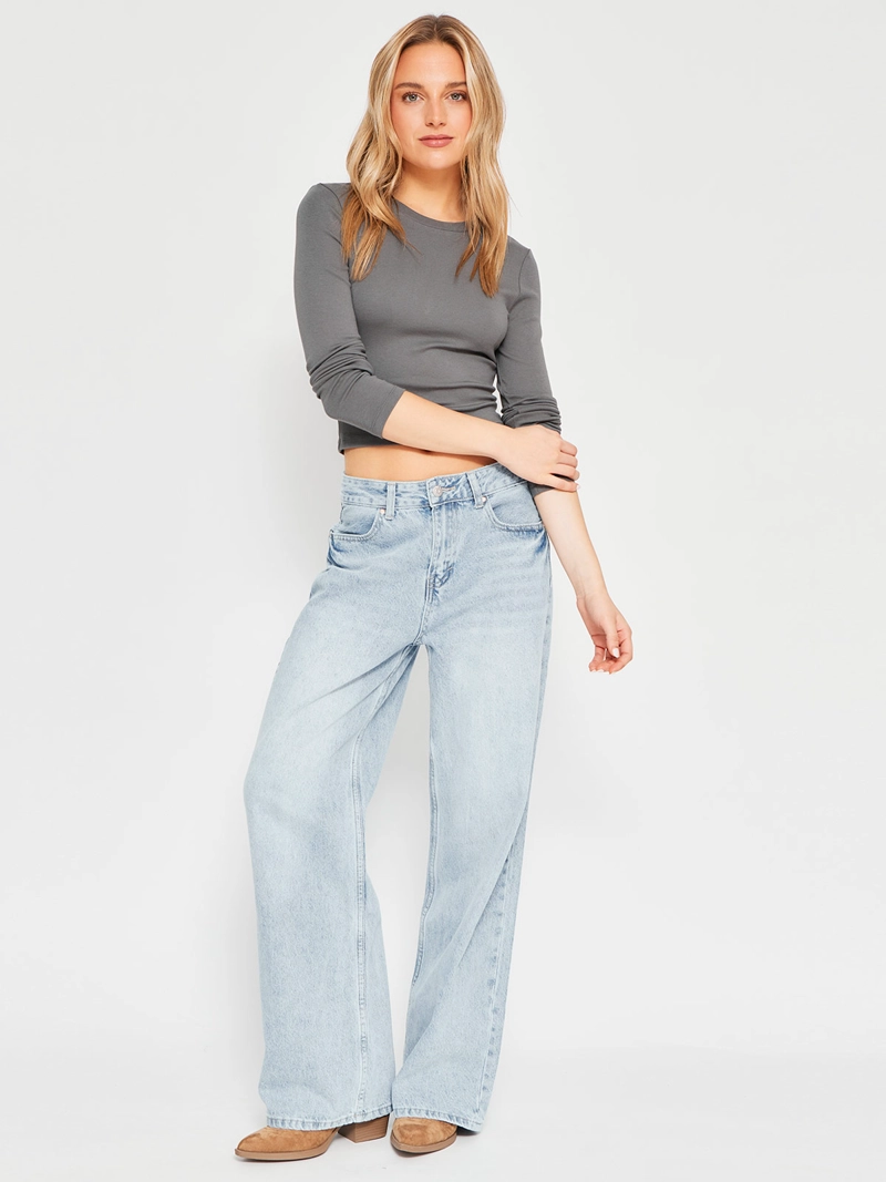 POLERA MUJER INDEX ALGODÓN MANGA LARGA BÁSICA - 4
