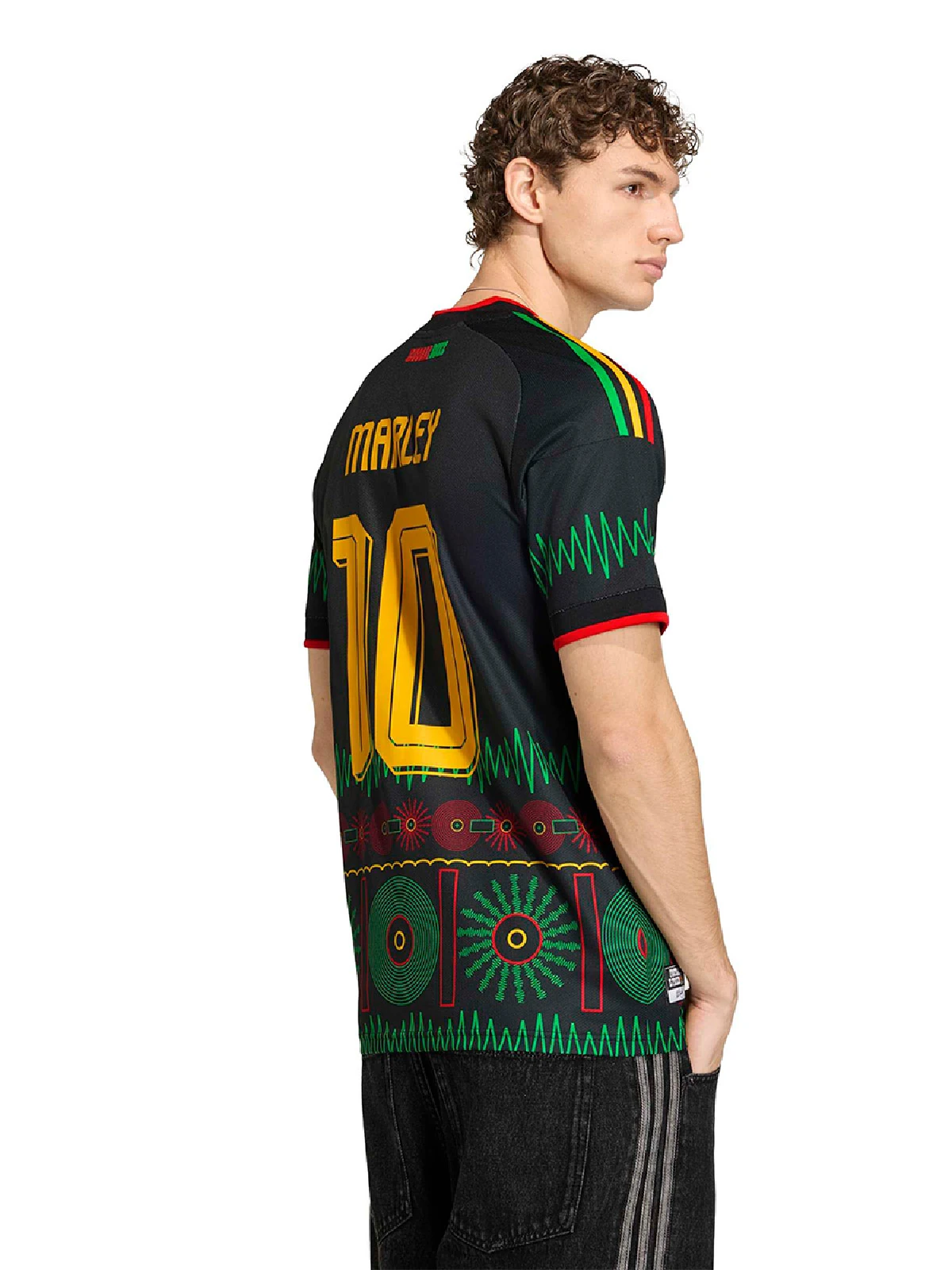 POLERA HOMBRE ADIDAS MANGA CORTA JAMAICA VISITA - 2