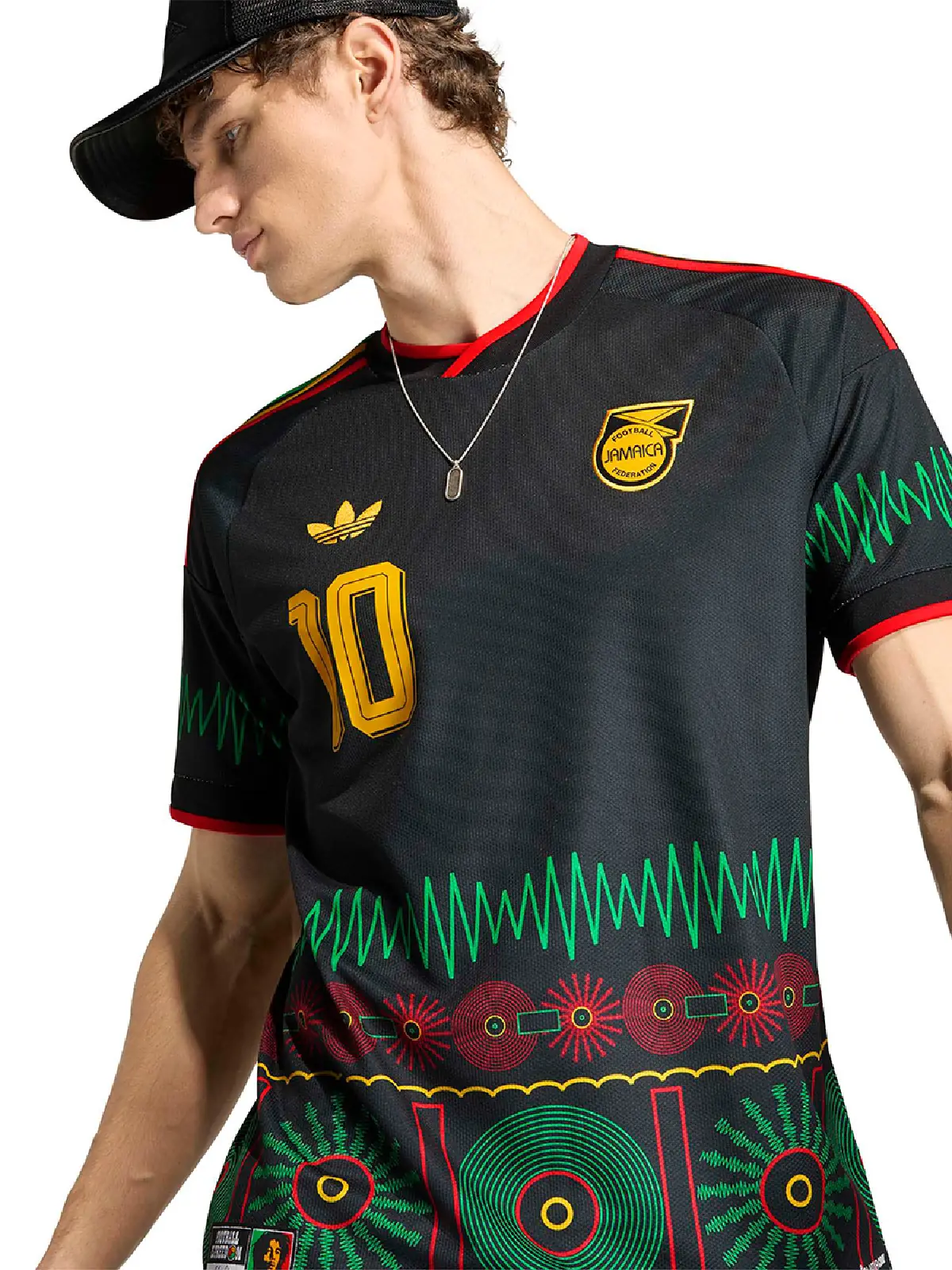 POLERA HOMBRE ADIDAS MANGA CORTA JAMAICA VISITA - 5