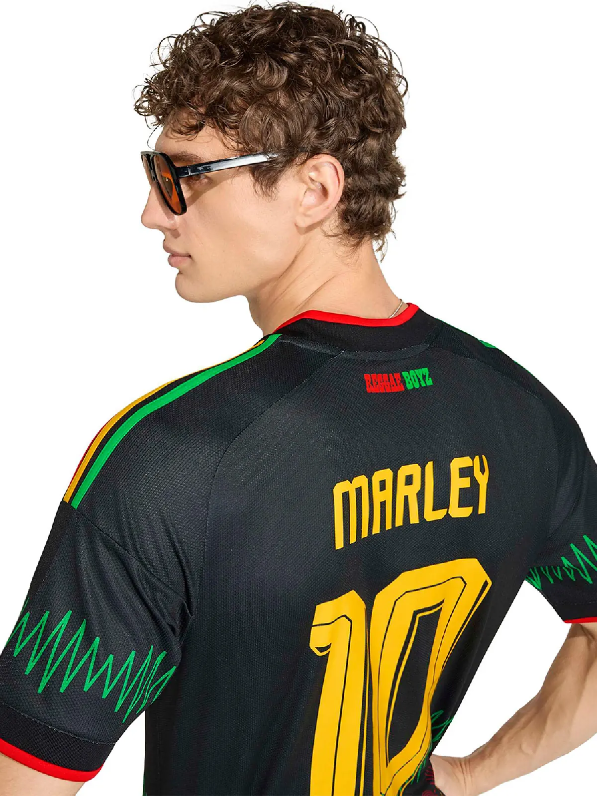 POLERA HOMBRE ADIDAS MANGA CORTA JAMAICA VISITA - 6
