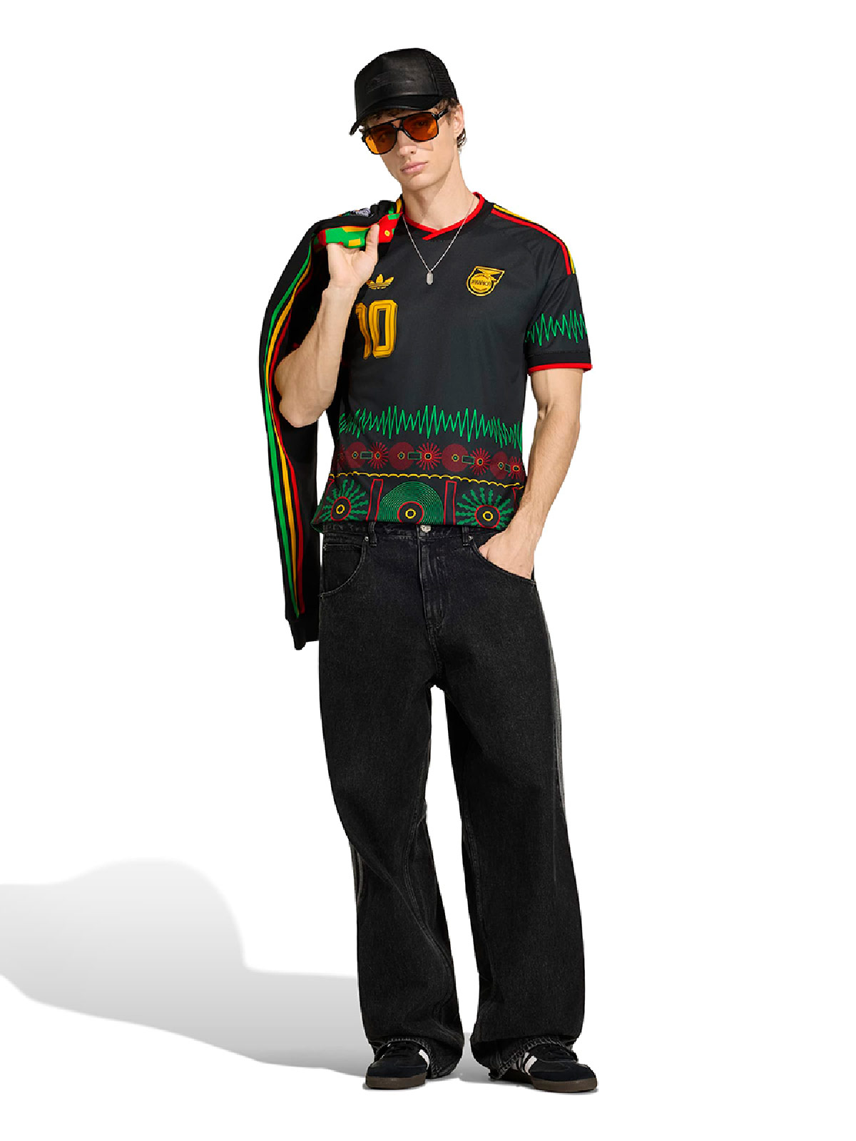 POLERA HOMBRE ADIDAS MANGA CORTA JAMAICA VISITA - 7