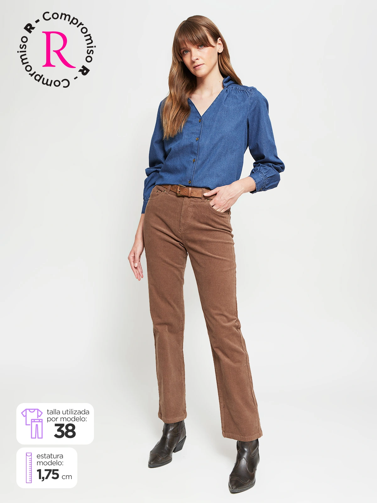 PANTALÓN MUJER REGATTA ALGODÓN RECTO COTELÉ - 1