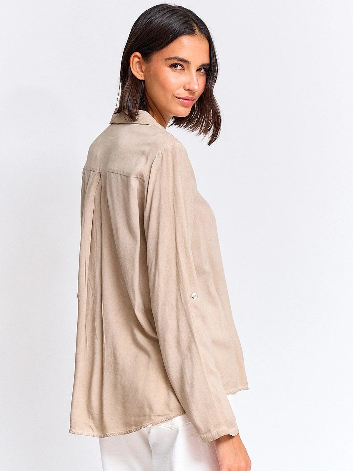 BLUSA MUJER TATIENNE CUELLO CAMISERO MANGA LARGA LENTEJUELAS - 2
