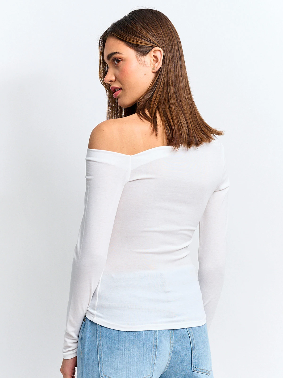 POLERA MUJER INDEX ALGODÓN MANGA LARGA ASIMÉTRICO - 2