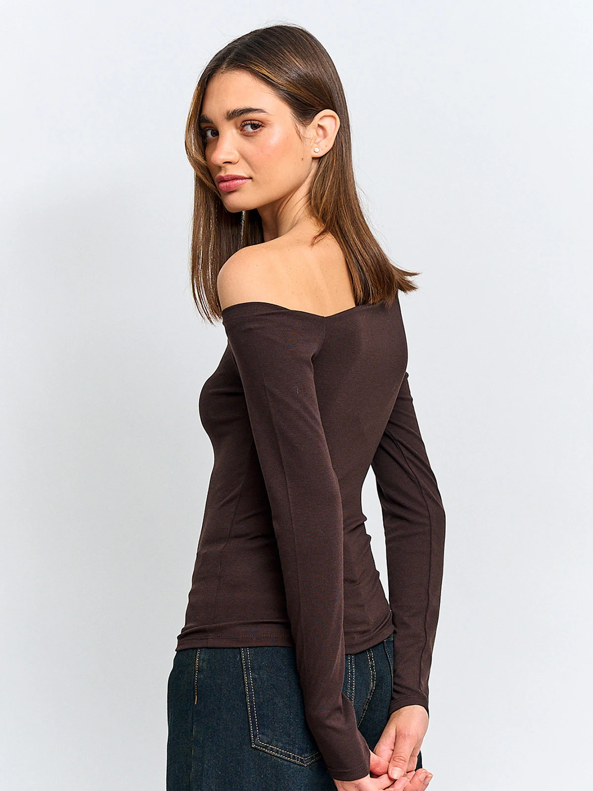 POLERA MUJER INDEX ALGODÓN MANGA LARGA ASIMÉTRICO - 2