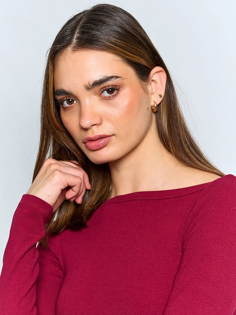 POLERA MUJER INDEX ALGODÓN MANGA LARGA BÁSICA - 3