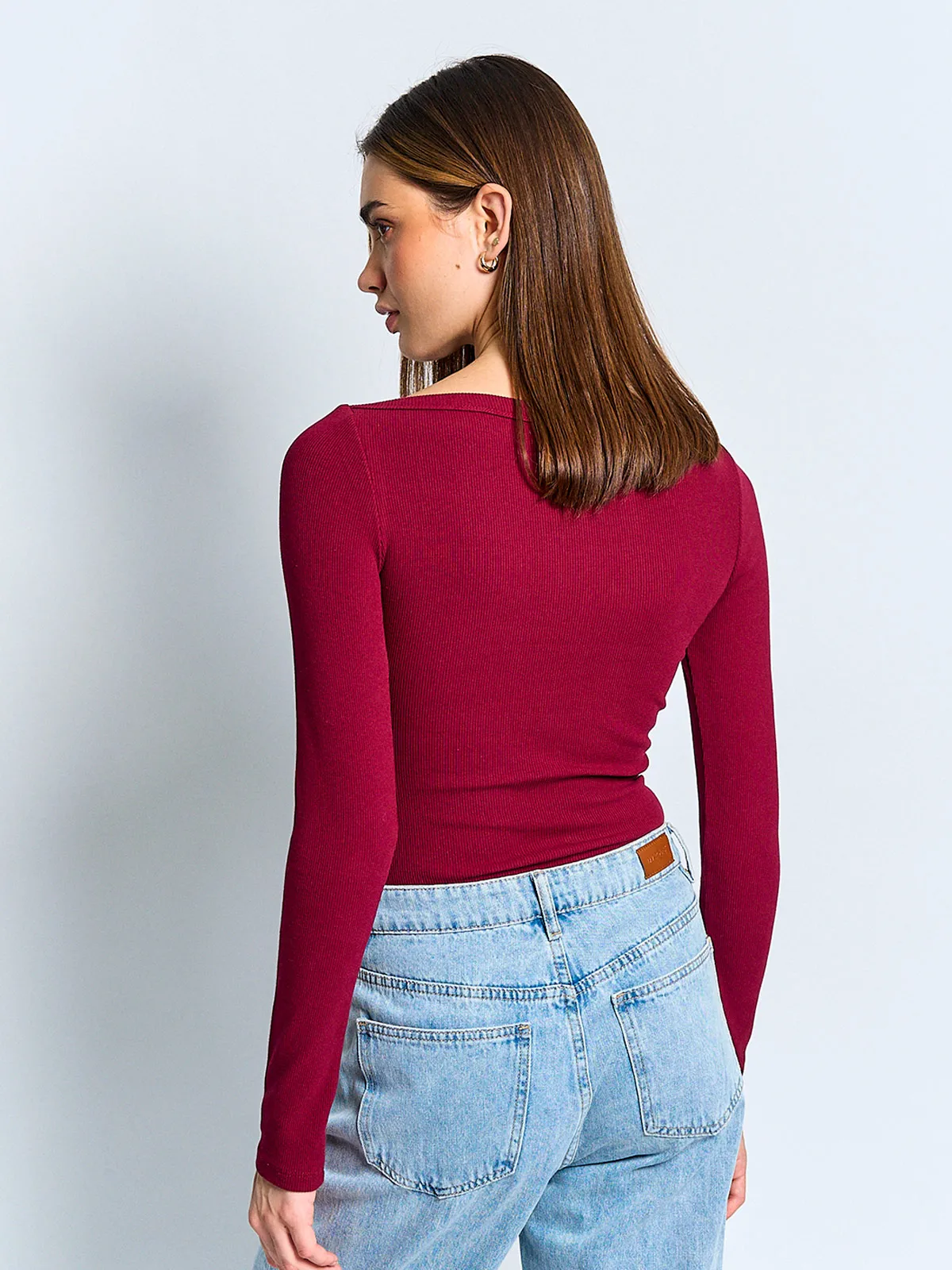 POLERA MUJER INDEX ALGODÓN MANGA LARGA BÁSICA - 2