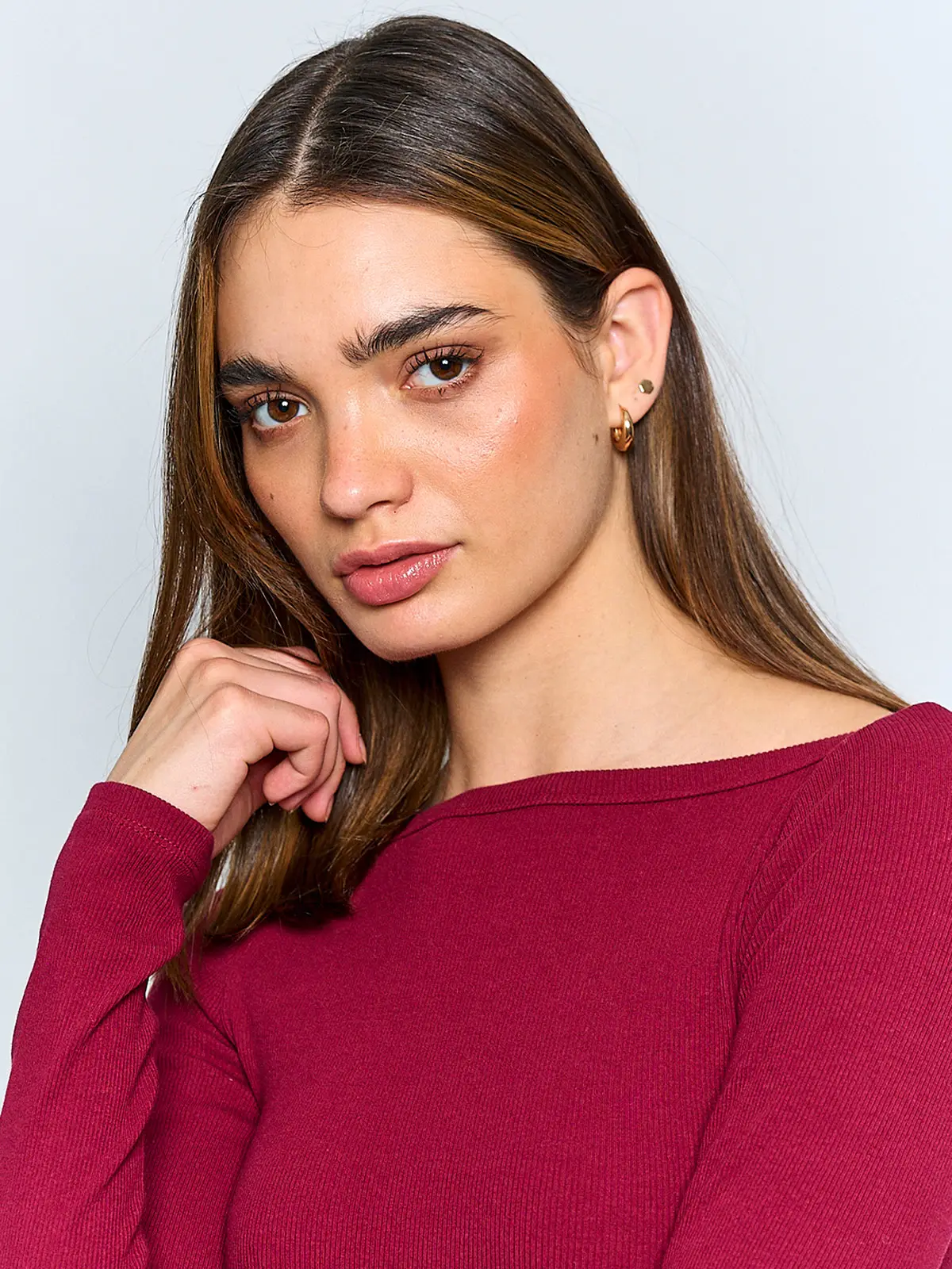 POLERA MUJER INDEX ALGODÓN MANGA LARGA BÁSICA - 3