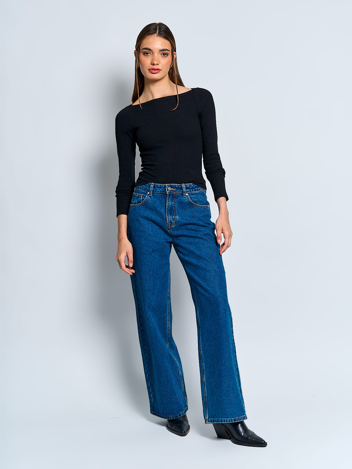 POLERA MUJER INDEX ALGODÓN MANGA LARGA BÁSICA - 4