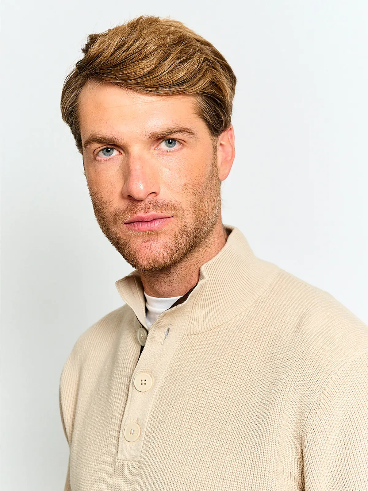 SWEATER HOMBRE KENNETH STEVENS ALGODÓN BOTONES - 3