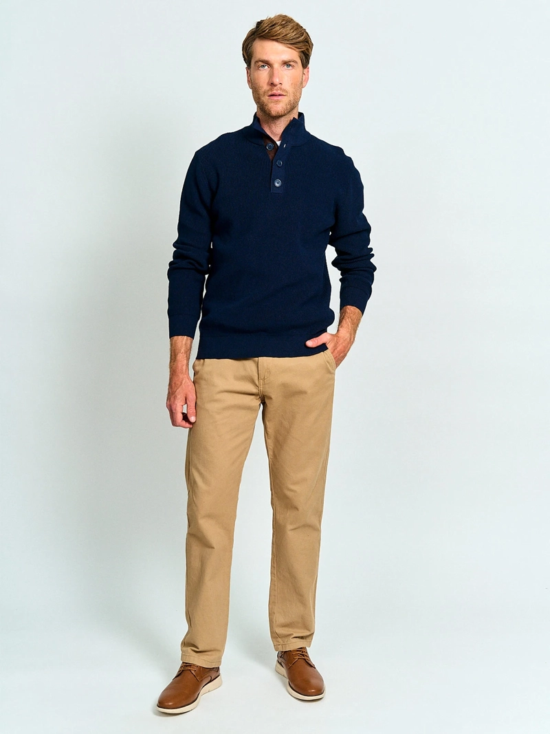 SWEATER HOMBRE KENNETH STEVENS ALGODÓN BOTONES - 4