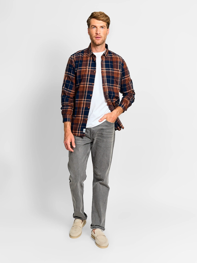 CAMISA HOMBRE REGATTA ALGODÓN MANGA LARGA FRANELA - 4