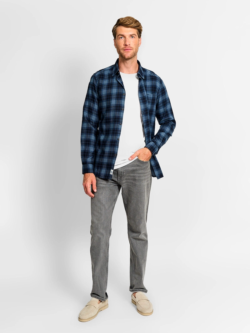 CAMISA HOMBRE REGATTA ALGODÓN MANGA LARGA FRANELA - 4