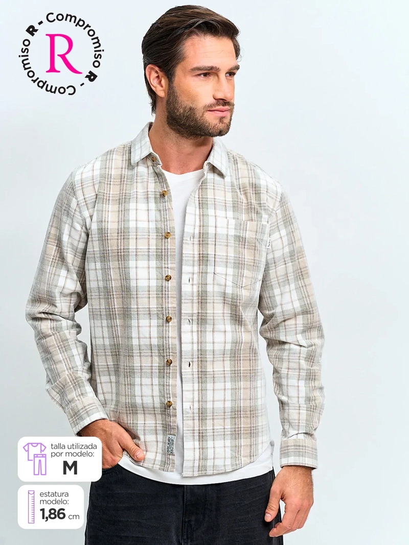 CAMISA HOMBRE PEPE JEANS ALGODÓN MANGA LARGA COTELÉ - 1