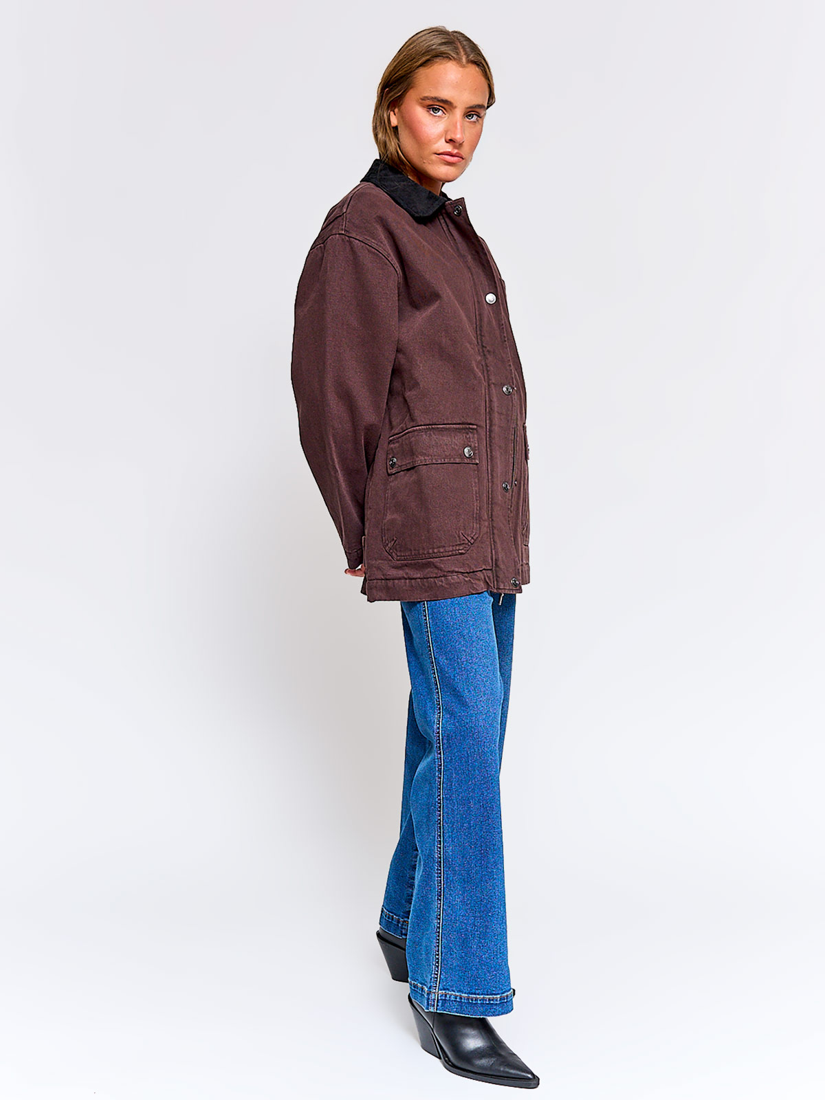 CHAQUETA MUJER BARBADOS ALGODÓN CUELLO COTELÉ - 4