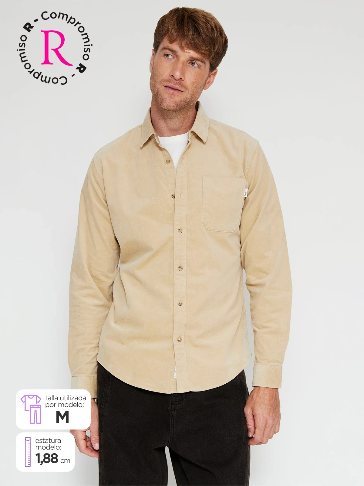 CAMISA HOMBRE PEPE JEANS ALGODÓN MANGA LARGA COTELÉ - 1