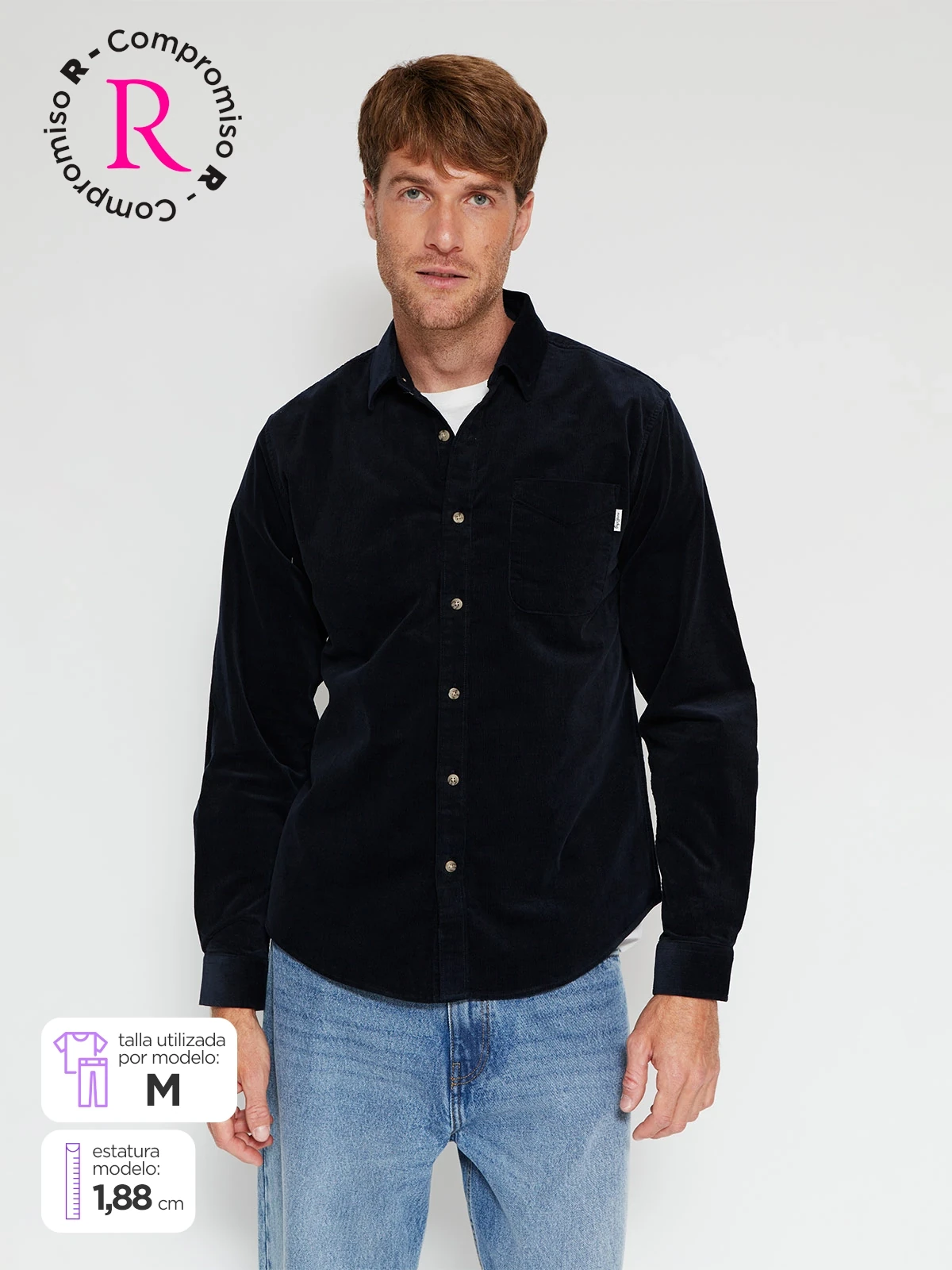 CAMISA HOMBRE PEPE JEANS ALGODÓN MANGA LARGA COTELÉ - 1