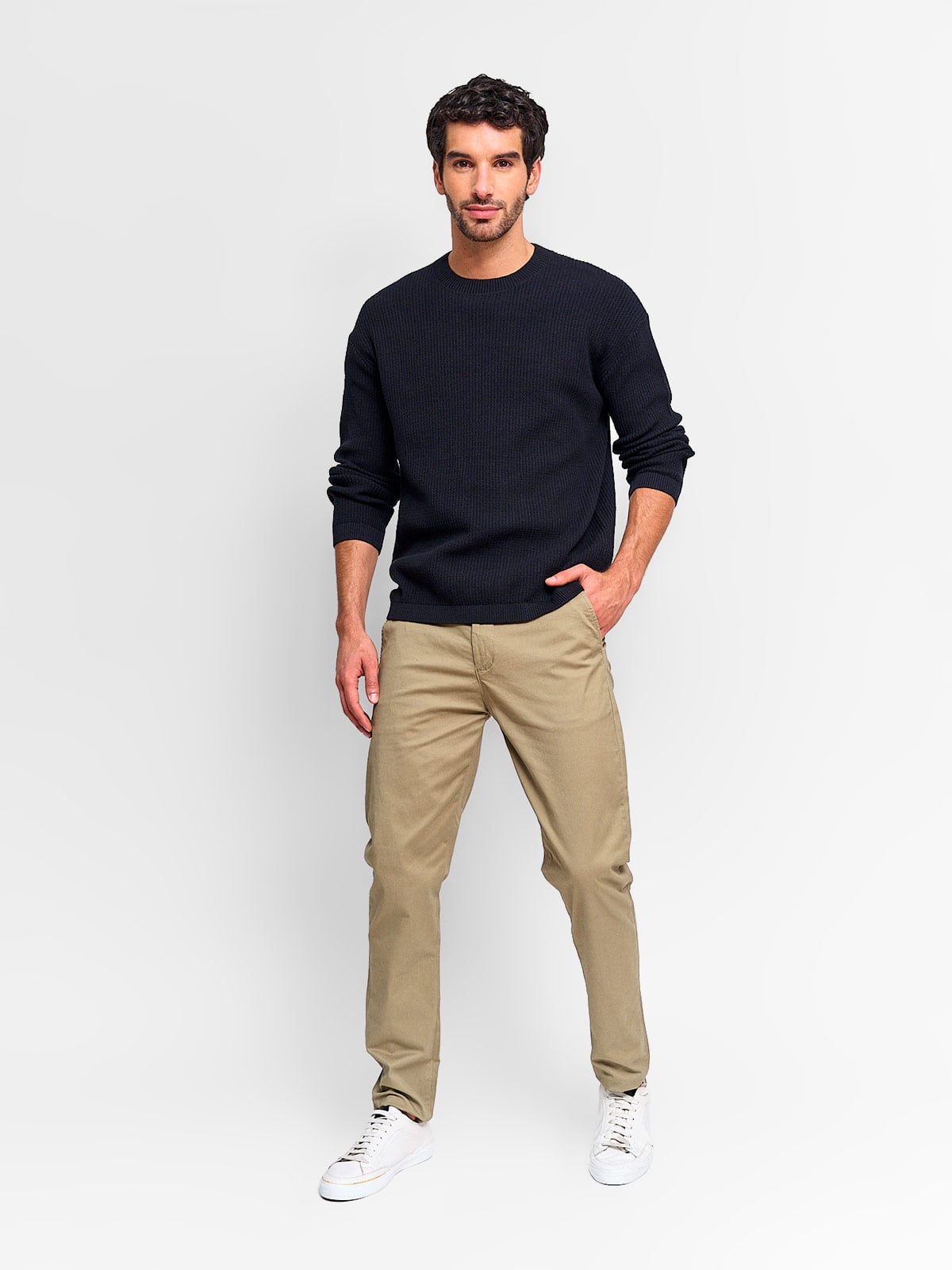 SWEATER HOMBRE INDEX ALGODÓN CUELLO REDONDO - 4