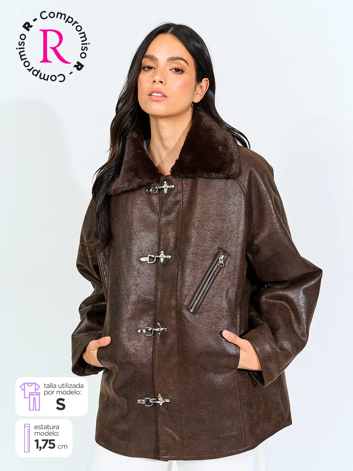 CHAQUETA MUJER BARBADOS EFECTO PIEL - 1