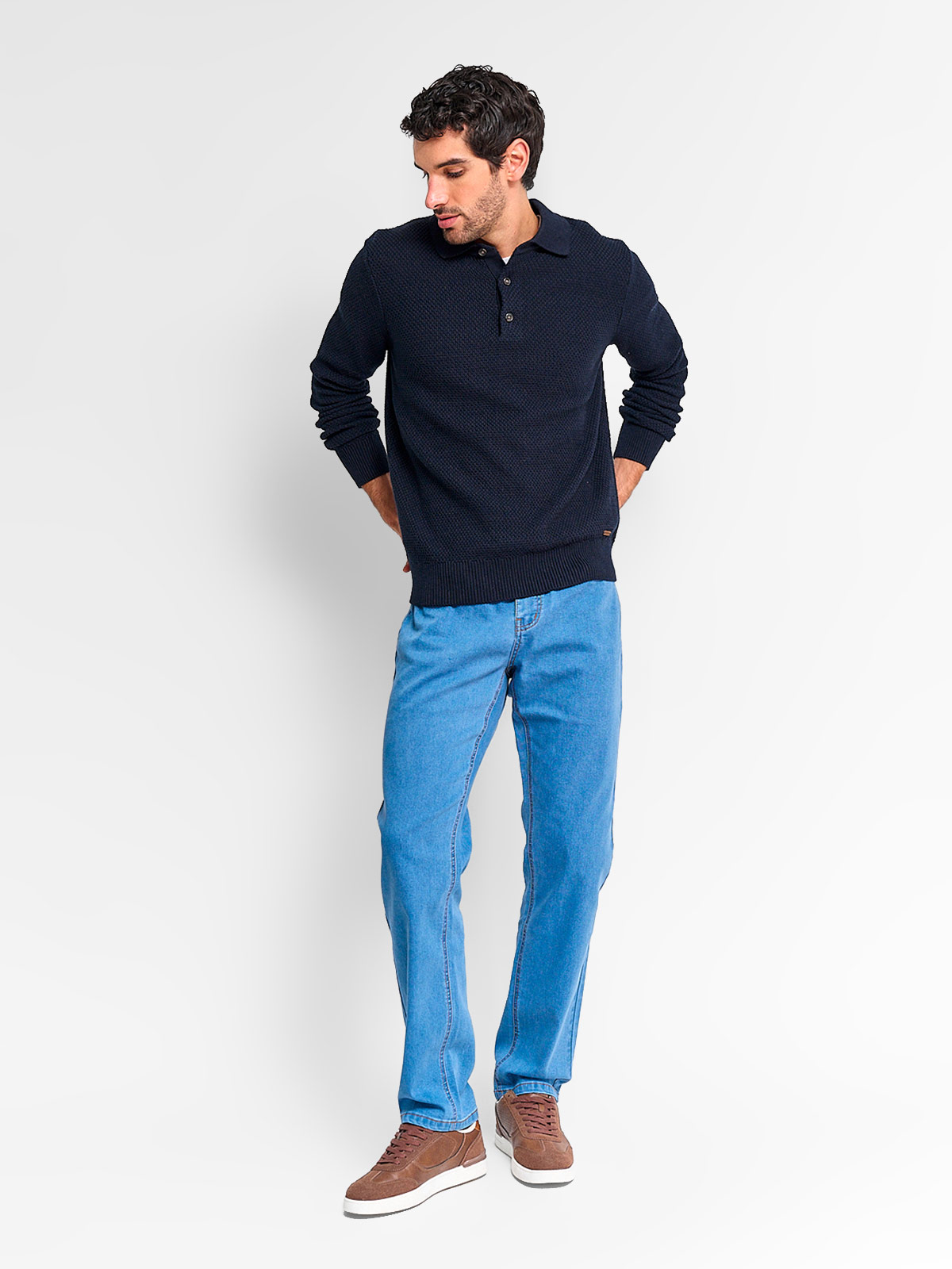 SWEATER HOMBRE REGATTA ALGODÓN CUELLO POLO - 4