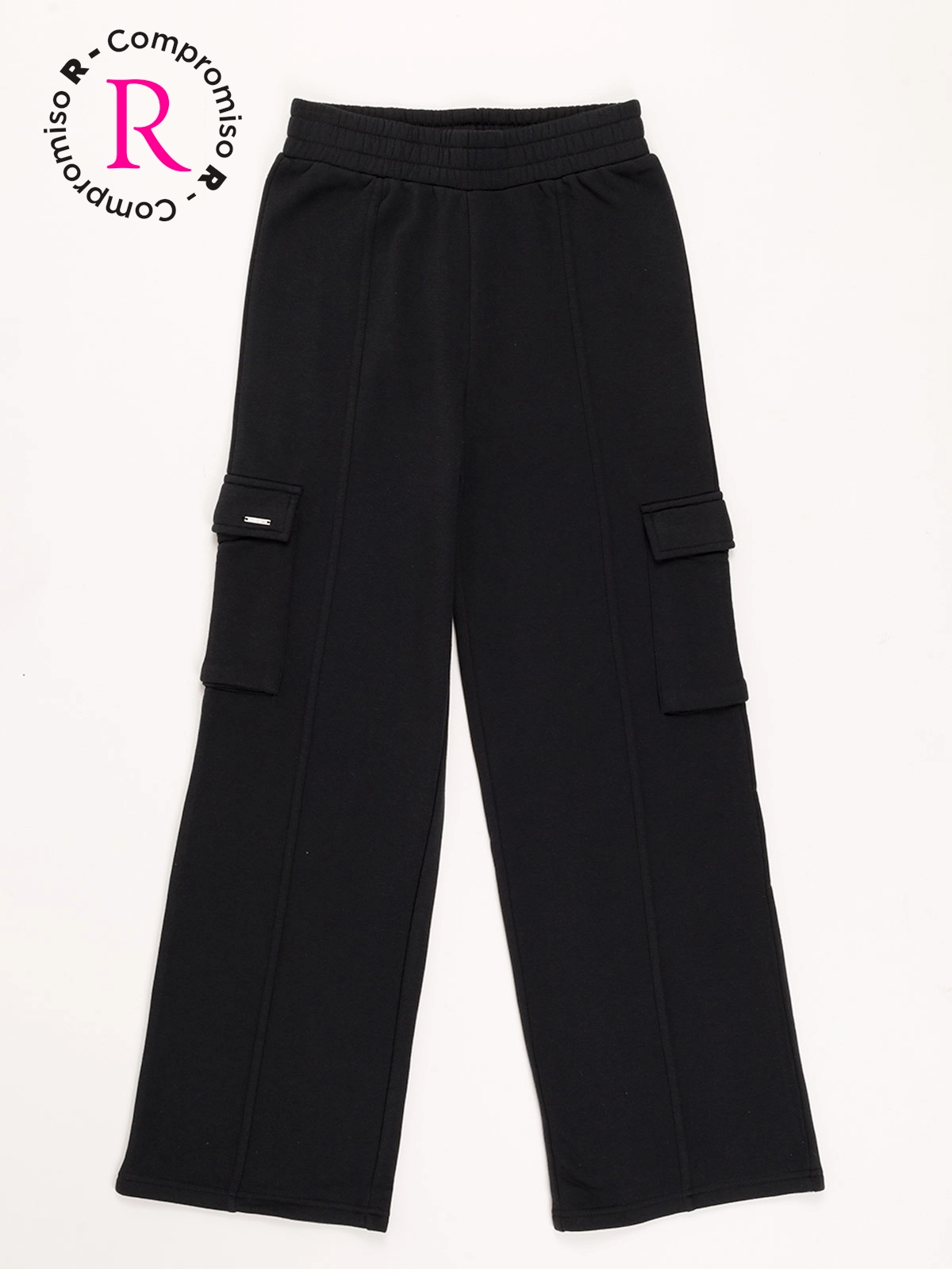 PANTALÓN DE BUZO NIÑA INDEX WIDE CARGO - 1