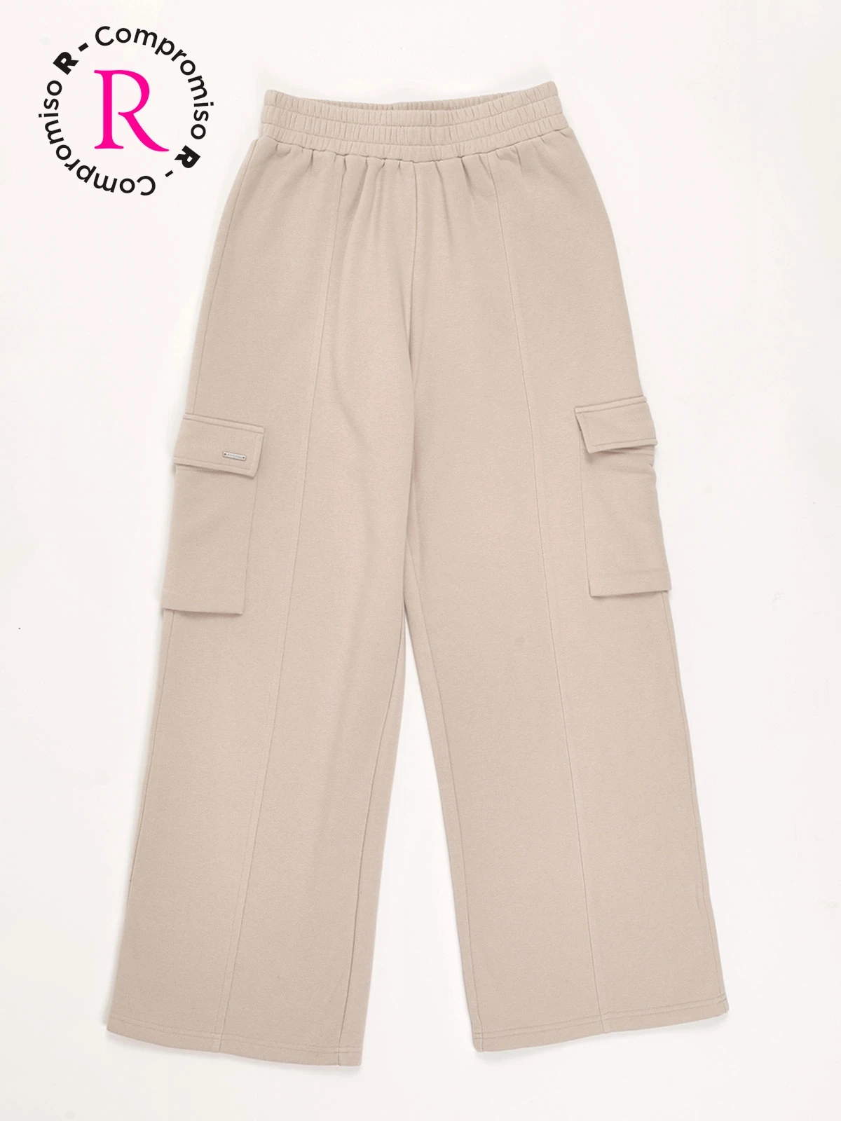 PANTALÓN DE BUZO NIÑA INDEX WIDE CARGO - 1