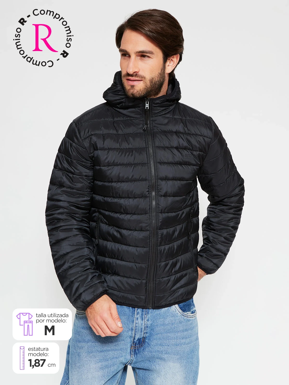 PARKA HOMBRE AEROPOSTALE BÁSICA CAPUCHA - 1